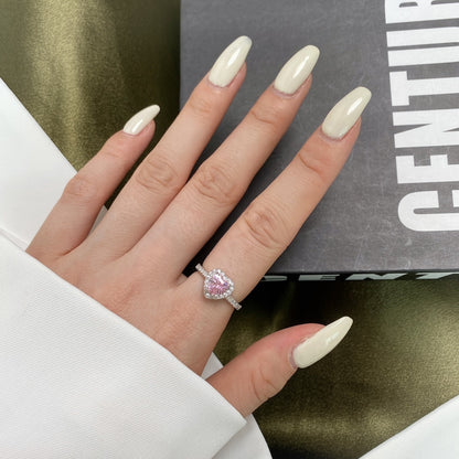 [LUCKY LOVE]Eternity Splashy Romantic Heart Shape Lover Ring