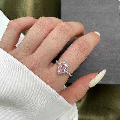 [LUCKY LOVE]1.0 Carat Luxurious Resplendent Water Drop Shape Wedding Ring