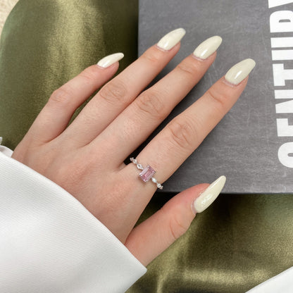 [LUCKY LOVE]1.0 Carat Dainty Resplendent Radiant Cut Daily Ring