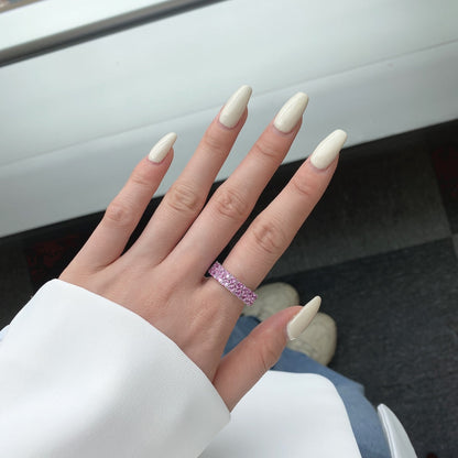 [LUCKY LOVE]Sparkling Full Heart Ring