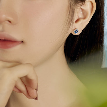 [LUCKY LOVE]Four-Leaf Clover Flower Shaped Earrings