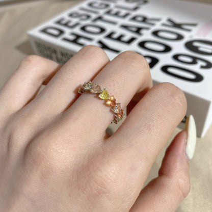 [LUCKY LOVE]0.25 Carat Radiant Romance Heart Cut Lover Ring