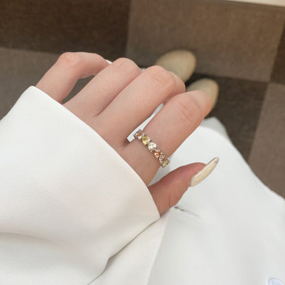 [LUCKY LOVE]0.25 Carat Radiant Romance Heart Cut Lover Ring
