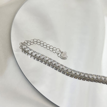 [LUCKY LOVE]Sparkling Round Cut Daily Bracelet