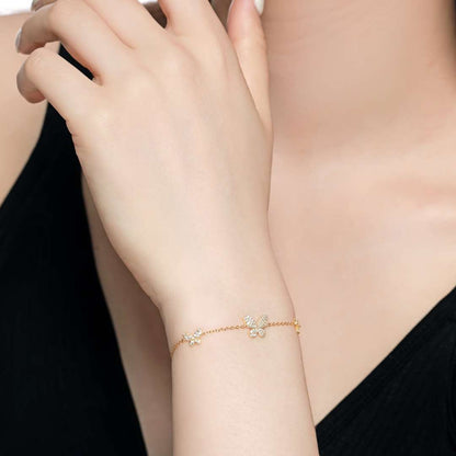 [LUCKY LOVE]Delicate Butterfly Pendant Bracelet