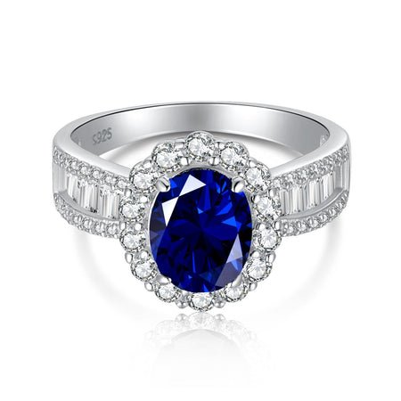 [LUCKY LOVE]1.5 Carat Dazzling Charming Oval Cut Banquet Ring