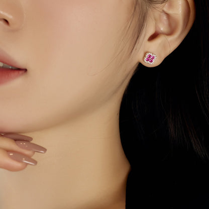 [LUCKY LOVE]Four-Leaf Clover Flower Shaped Earrings