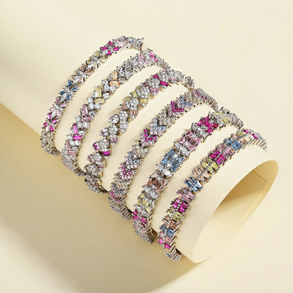 [LUCKY LOVE]Dazzling Unique Multi Shape Daily Bracelet