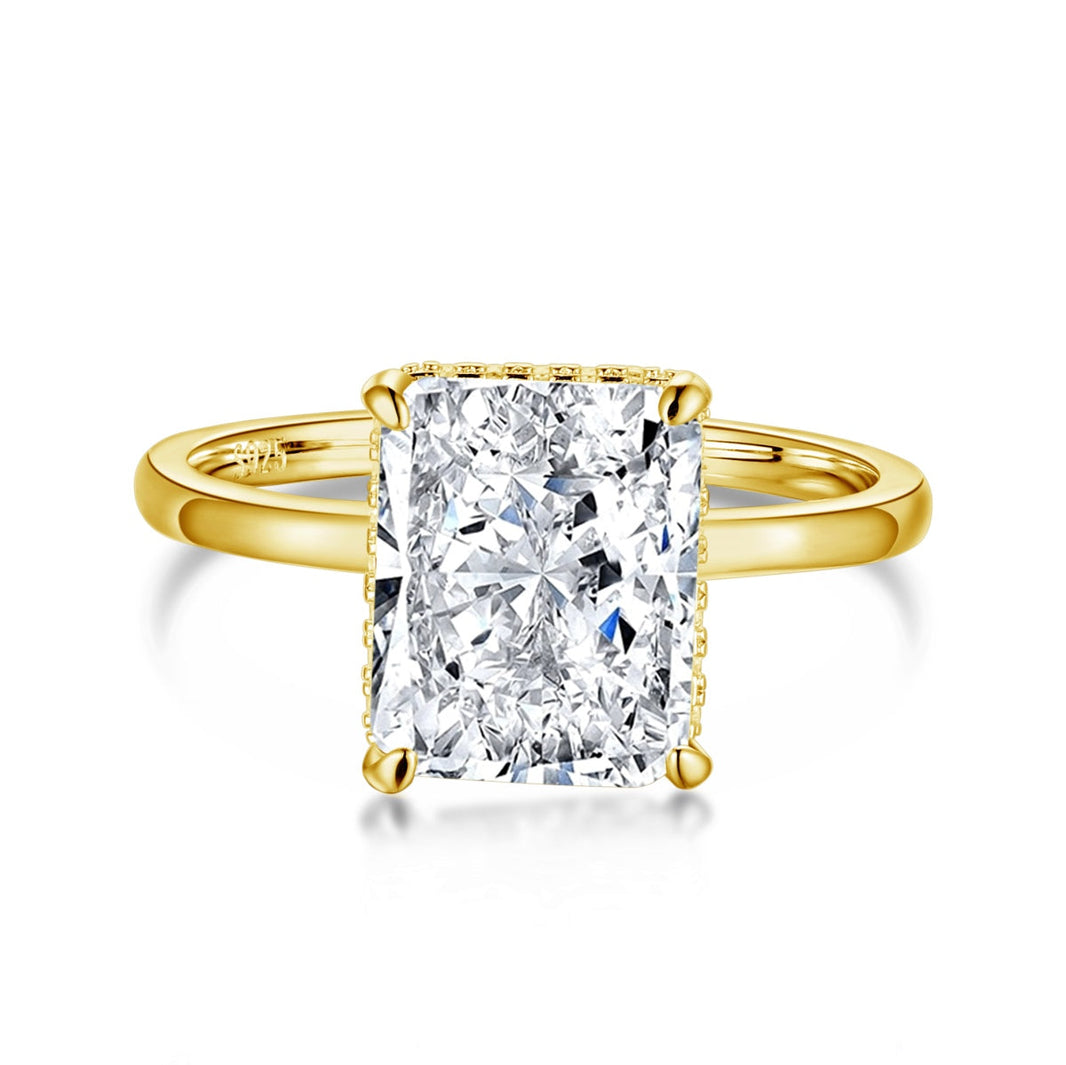 [LUCKY LOVE]4.0 Carat Ornate Enchanting Radiand Cut Banquet Ring