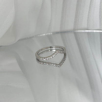 [LUCKY LOVE]Elaborate Tennis Band Ring