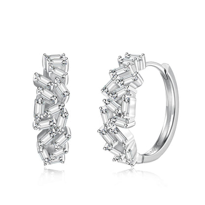 [LUCKY LOVE]Dazzling Colorful Emerald Cut Daily Earrings