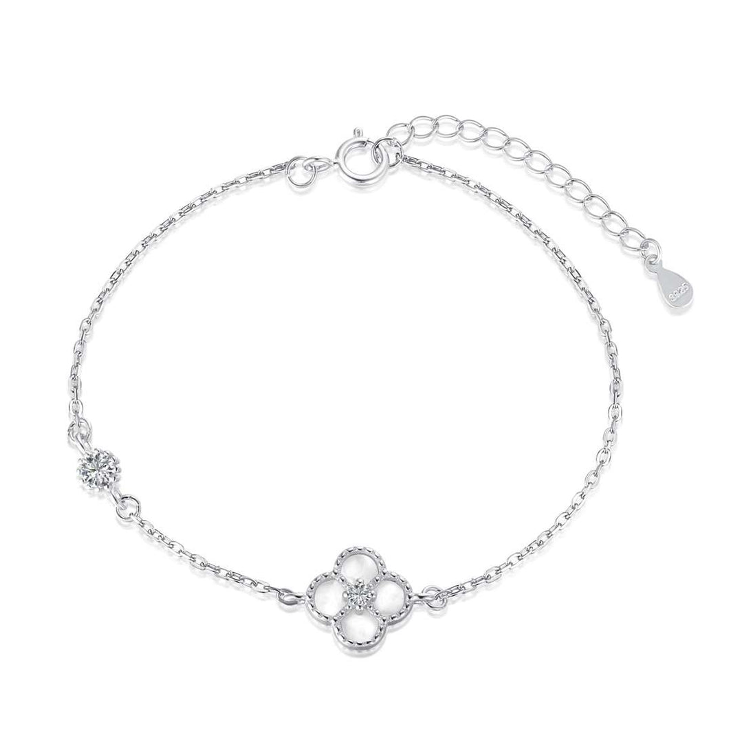 [LUCKY LOVE]Delicate Four Leaf Clover Bracelet