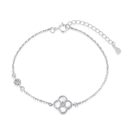 [LUCKY LOVE]Delicate Four Leaf Clover Bracelet