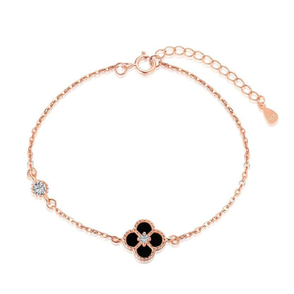 [LUCKY LOVE]Delicate Four Leaf Clover Bracelet