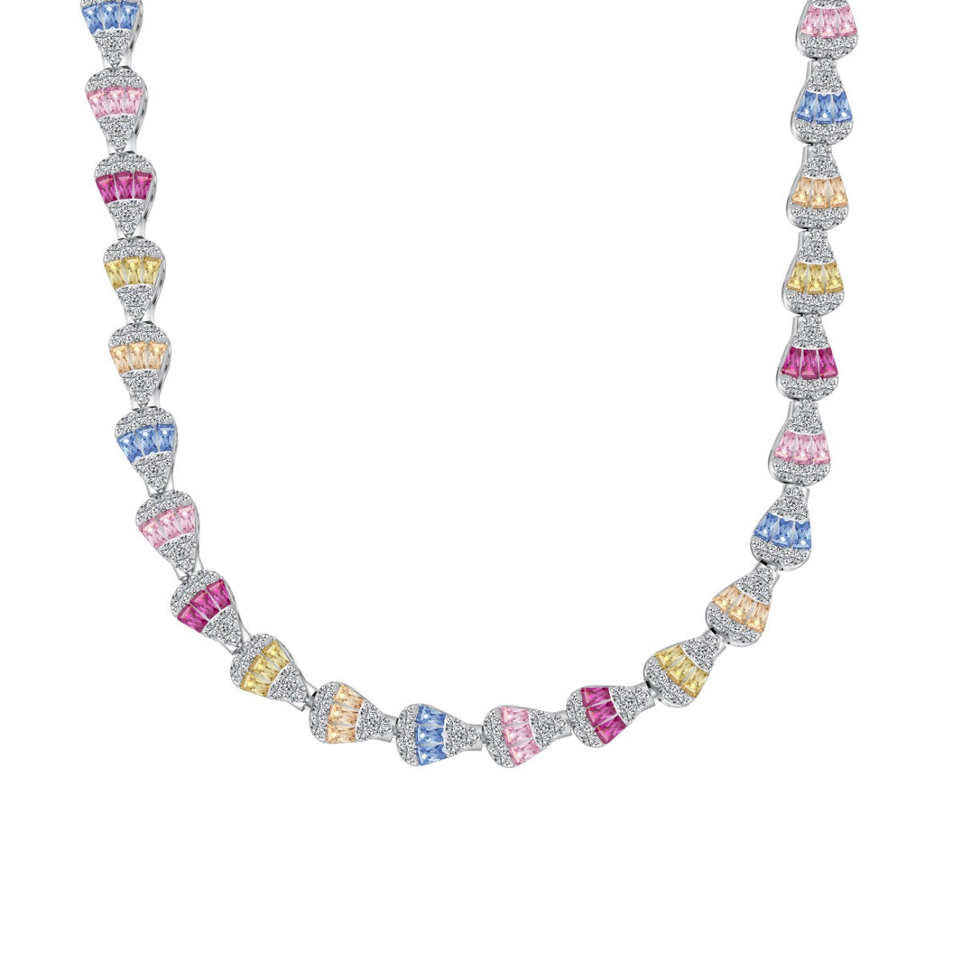 [LUCKY LOVE]Radiant Colorful Rainbow Necklace