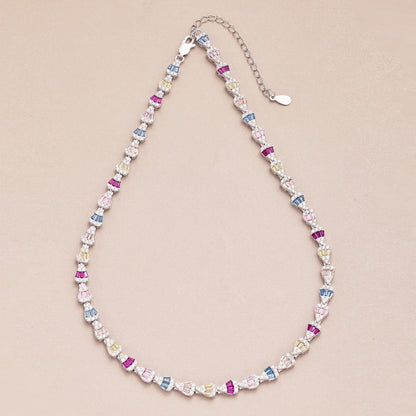 [LUCKY LOVE]Radiant Colorful Rainbow Necklace