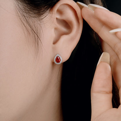 [LUCKY LOVE]Luxurious Water Drop Shape Earrings