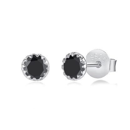 [LUCKY LOVE]Sparkling Colorful Round Shape Earrings