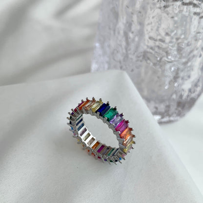 [LUCKY LOVE]Unique Colorful Radiant Cut RIng