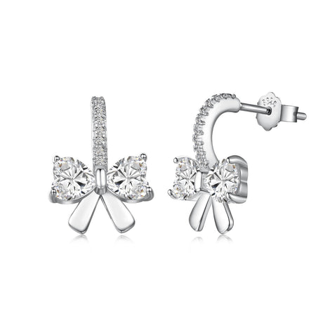[LUCKY LOVE]Exquisite Earrings With Heart-Shaped Bow Design