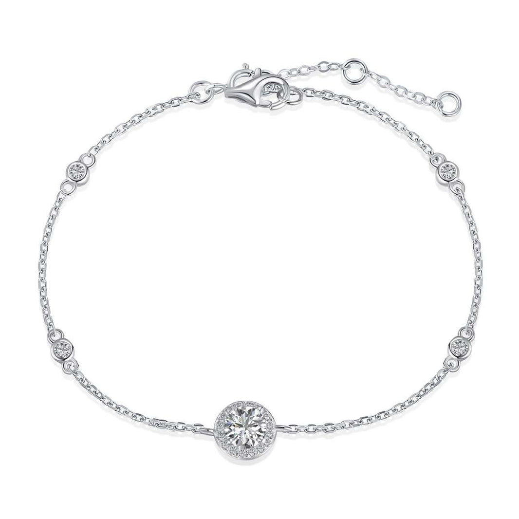 [LUCKY LOVE]Dazzling Round Cut Shape Bracelet