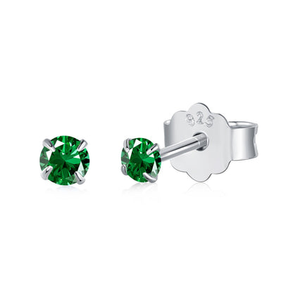 [LUCKY LOVE]Delicate Solitaire Earrings