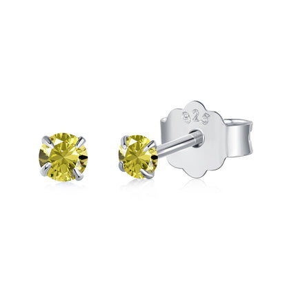 [LUCKY LOVE]Delicate Solitaire Earrings