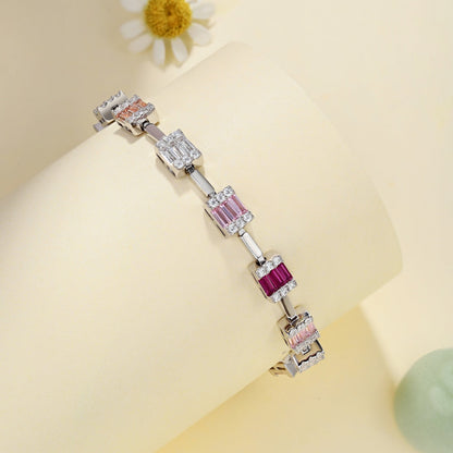 [LUCKY LOVE]Dainty Charming Emerald Cut Daily Bracelet