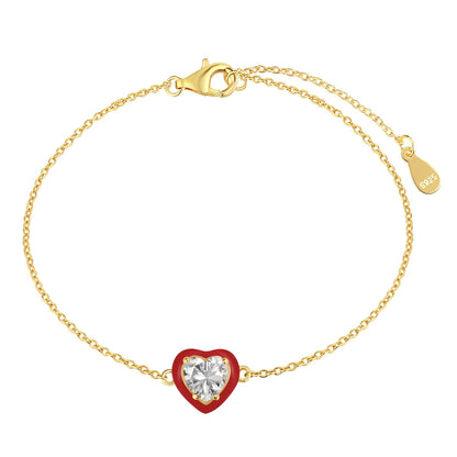 [LUCKY LOVE]Sparkling Romantic Heart Shape Lover Bracelet
