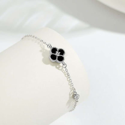 [LUCKY LOVE]Delicate Four Leaf Clover Bracelet