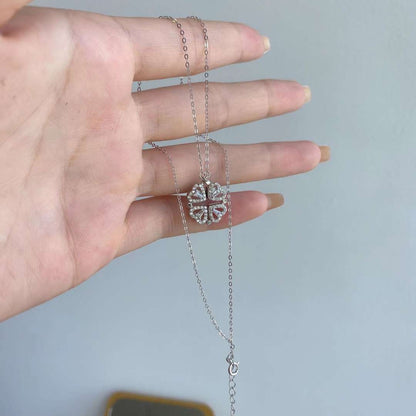 [LUCKY LOVE]Ornate Heart Cut Flower Shape Necklace