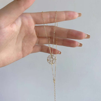 [LUCKY LOVE]Ornate Heart Cut Flower Shape Necklace