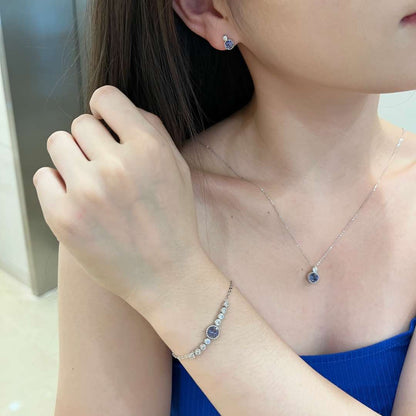 [LUCKY LOVE]Luxurious Heart Of The Ocean Bracelet