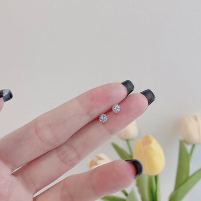 [LUCKY LOVE]Sparkling Colorful Round Shape Earrings