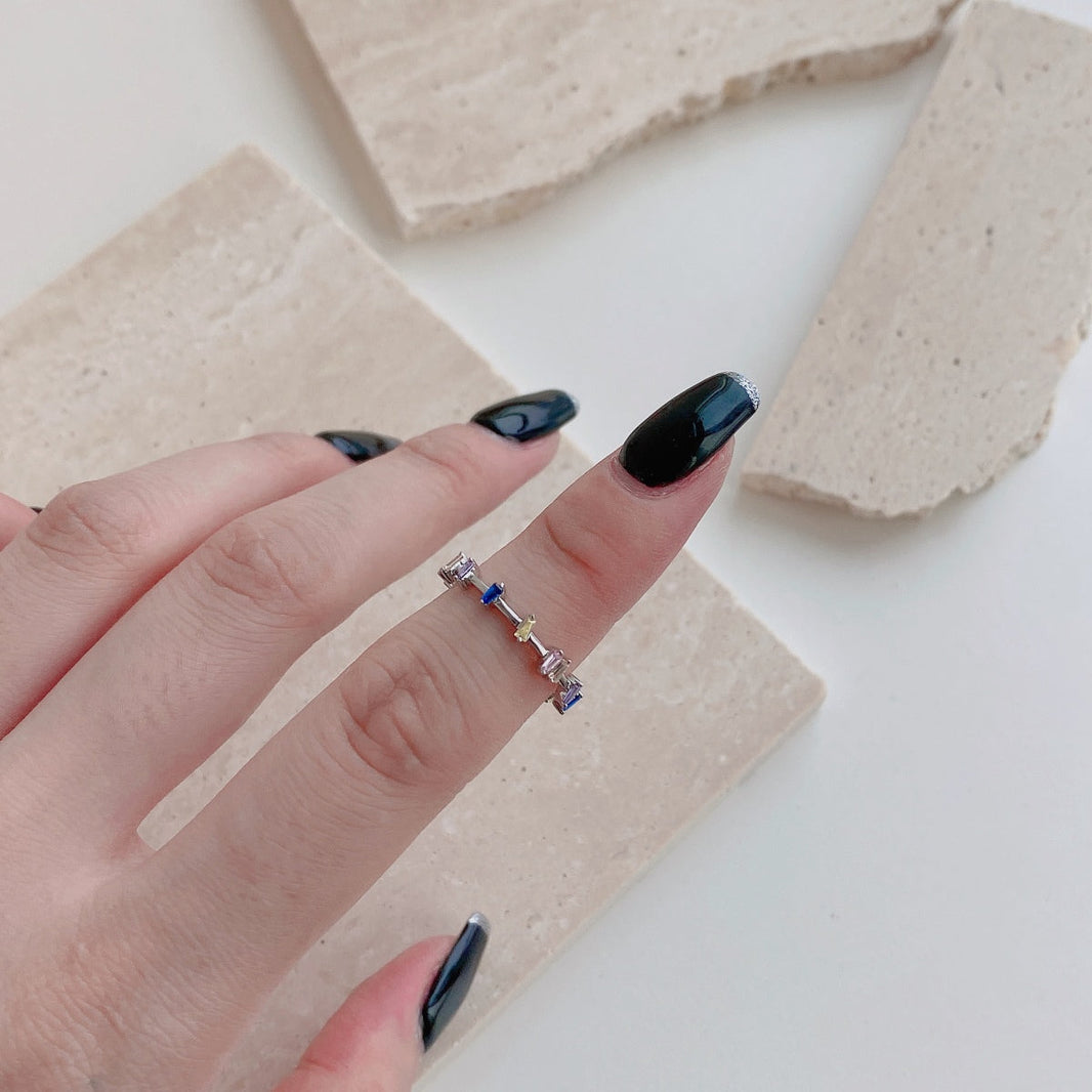 [LUCKY LOVE]Unique Trapezoid Cut Daily Ring