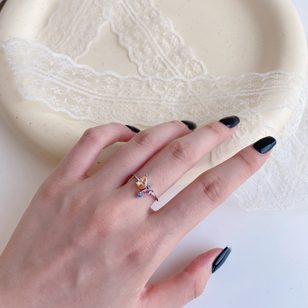[LUCKY LOVE]Radiant Colorful Multi Cut Daily Ring