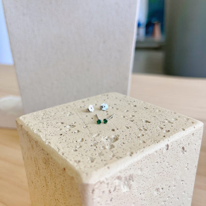 [LUCKY LOVE]Delicate Solitaire Earrings