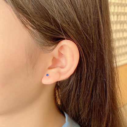 [LUCKY LOVE]Delicate Solitaire Earrings