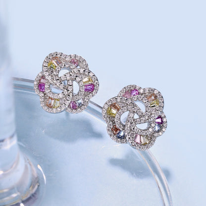 [LUCKY LOVE]Exquisite Flower Shape Daily Earrings