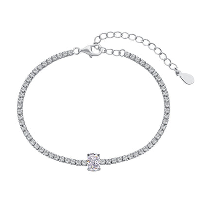 [LUCKY LOVE]0.75 Carat Exquisite Oval Cut Daily Bracelet