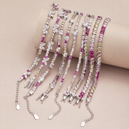 [LUCKY LOVE]Romantic Heart Shape Round Cut Lover Bracelet
