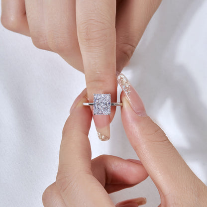[LUCKY LOVE]4.0 Carat Ornate Enchanting Radiand Cut Banquet Ring