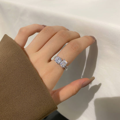 [LUCKY LOVE]2.0 Carat Scintillating Ornate Radiant Cut Party Ring