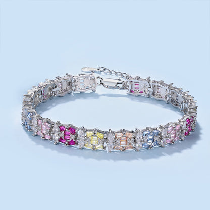 [LUCKY LOVE]Delicate Colorful Multi Cut Party Bracelet