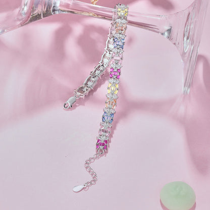 [LUCKY LOVE]Delicate Colorful Multi Cut Party Bracelet