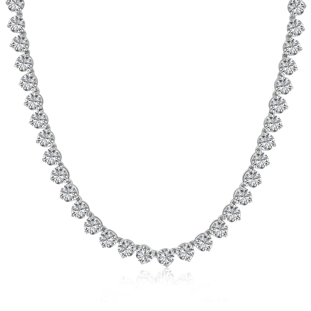 [LUCKY LOVE]Ornate Heart Cut Tennis Necklace