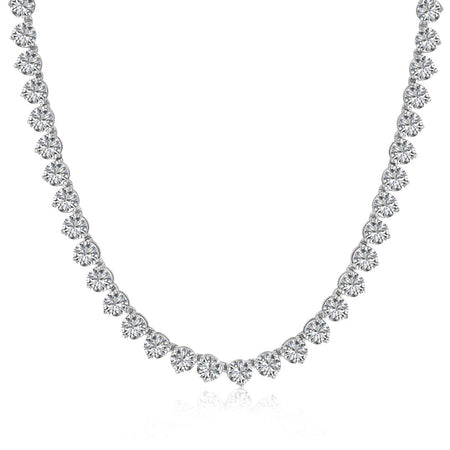 [LUCKY LOVE]Ornate Heart Cut Tennis Necklace