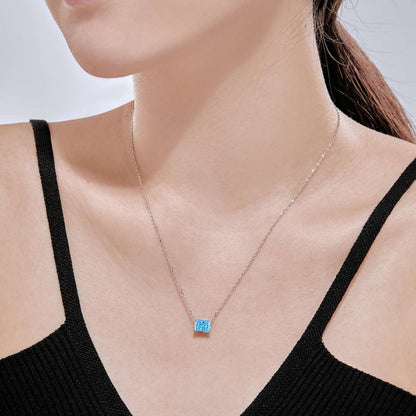 [LUCKY LOVE]Luxurious Square Shape Colorful Necalack