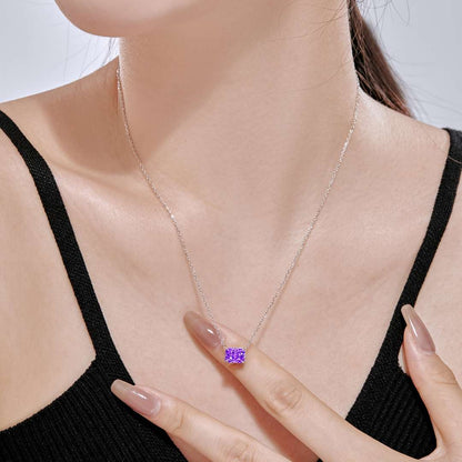 [LUCKY LOVE]Luxurious Square Shape Colorful Necalack