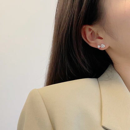 [LUCKY LOVE]Double Heart-Shape Classic Princess Style Earrings